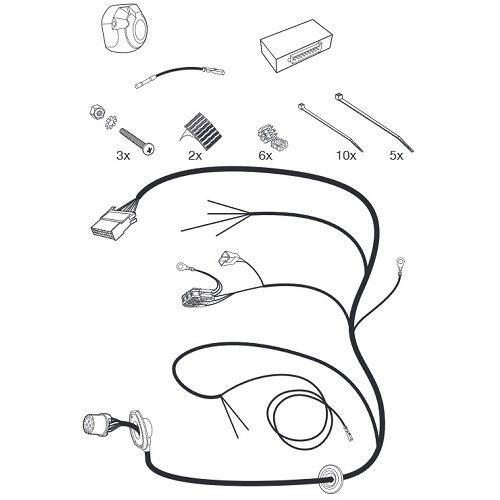 Cablagem de 13 pinos para BMW X3 E83 (2004 - 2010) - BW00055