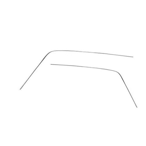  Chrome-plated roof gutter mouldings in polished aluminum for BMW 02 Series E10 Sedan (03/1966-07/1977) - SECOND CHOICE - BX20001 