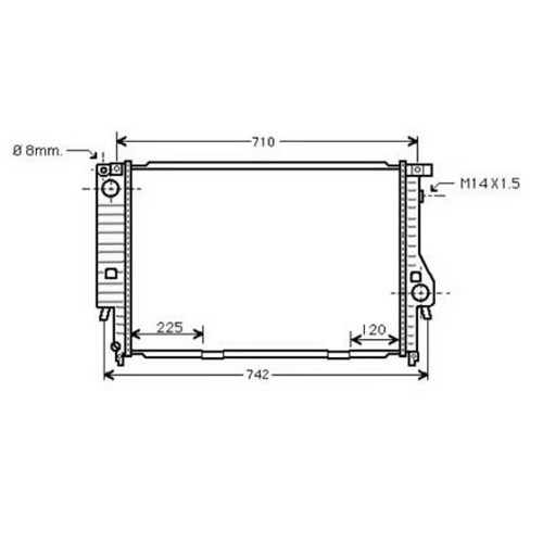 Radiador para Bmw Serie 5 E34 524TD M21 (01/1987-12/1991) - Second Choice - BX55650