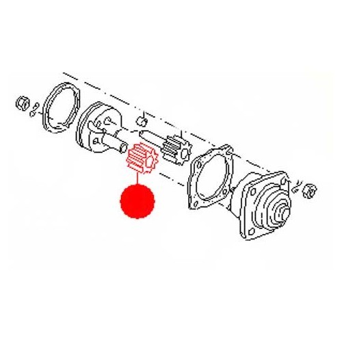 Drijvend tandwiel op oliepomp voor Type 4 motor - C004945