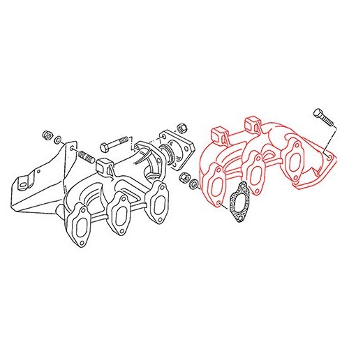  Auspuffkrümmer der Zylinder 4-6 für VW LT von 1978 bis 1996 - C020119 