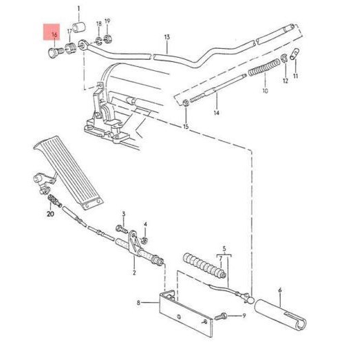  Pivot de câble d'accélérateur pour boite de vitesses automatique - C021604 