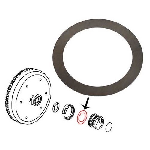  Rondelle de réglage du jeu latéral épaisseur 0,32 mm pour moteur type 1 pied-moulé 25 / 30cv - C022990 