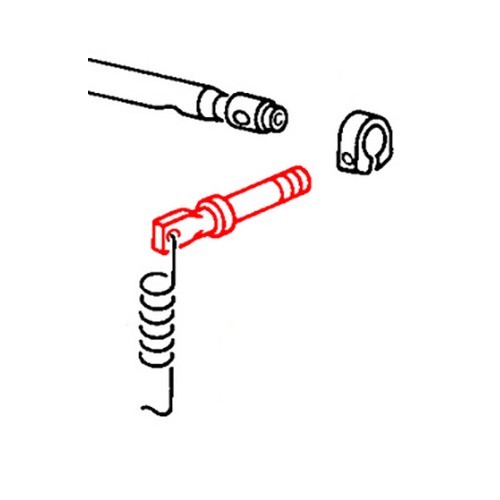 Axe de coupleur sur tringlerie de vitesses pour Volkswagen Coccinelle Automatique - C030214