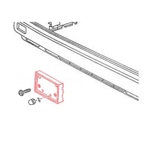  Supporto per targa anteriore per Golf 1 Cabriolet US 88 -> 93 - C034378 