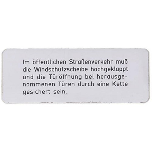  183000252 : autocollant d'information - information sticker - Hinweisschild - C042865 