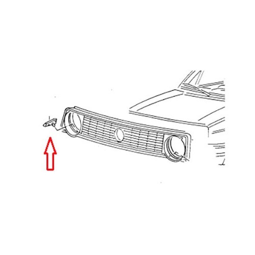 Inserto per faro destro su calandra per Golf 2 - C047002