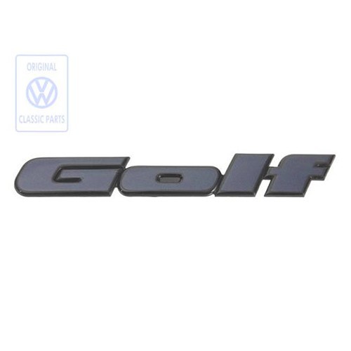  Emblème adhésif GOLF bleu sur fond noir de face arrière pour VW Golf 3 série limitée Pink Floyd (1992-1995) - C053860 