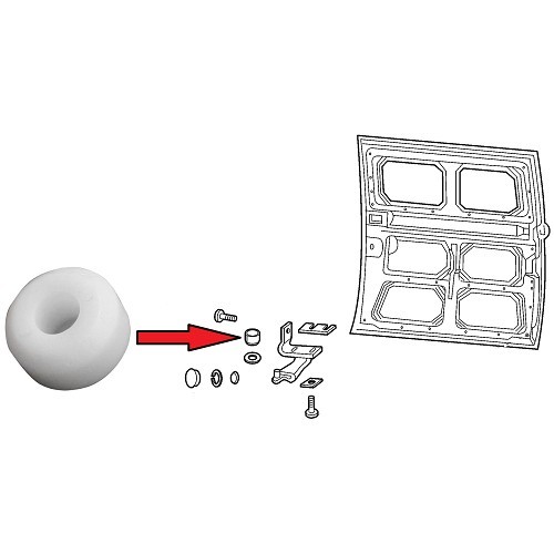  Horizontale Rolle an verschiebbarem Unterarm für Combi 77 -&gt;79 - C058426 