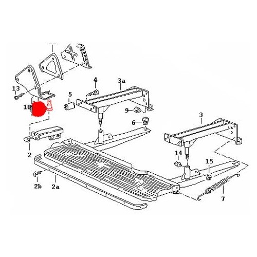  Aandrijfpen voeteneind voor Transporter 79 ->92 - C063016 