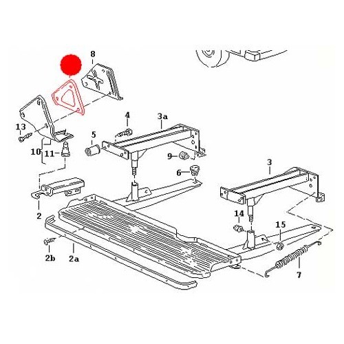  Placa base sobre reforço de porta deslizante para Transportador 79 -&gt;92 - C063019 