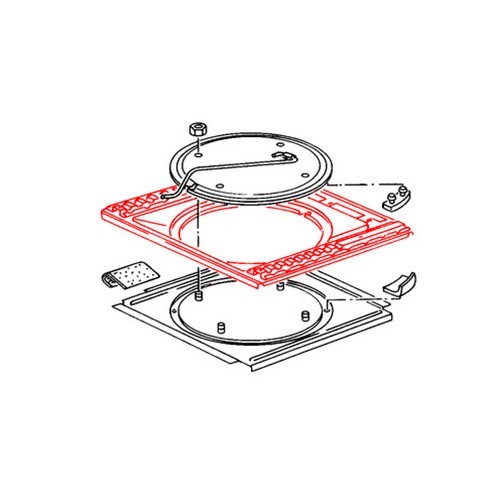  251 881 321 : Rotating plate for swivelling seat Transporter 79 ->92 - C063352-3 