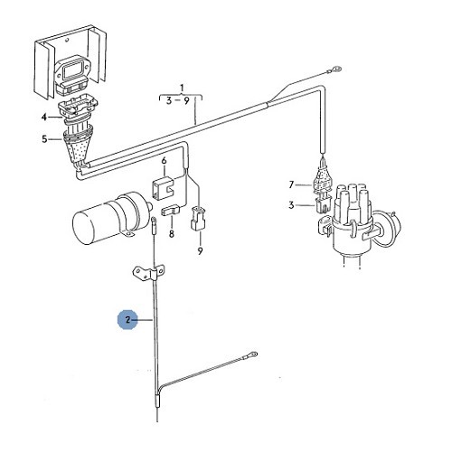 Faisceau antiparasite sur allumage électronique TSZ pour Transporter 79 ->92 - C064150