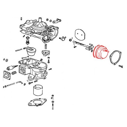  Startmotor 12V rechts voor Solex 32 PDSIT carburateur - C071461 