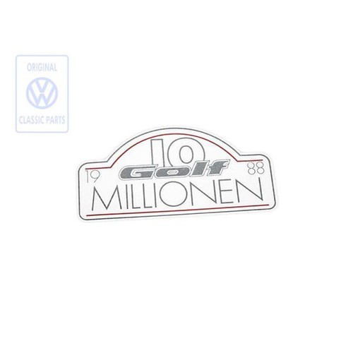  10 Millionen" sticker voor Golf 2 - C133051 