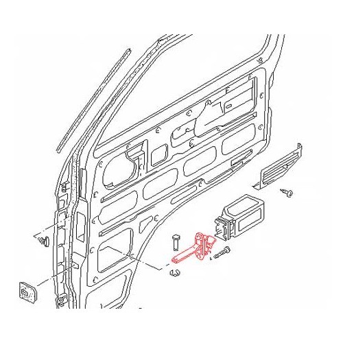 1 Tope de puerta delantera para T2 / T25, 78 ->92 - C133249