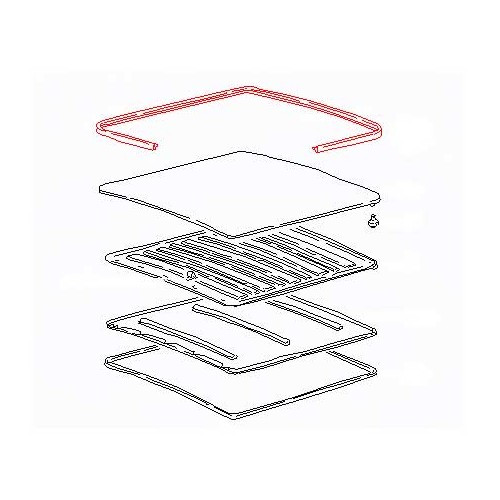  Large central sunroof gasket for VOLKSWAGEN Transporter T25 (05/1979-07/1992) - C133315 