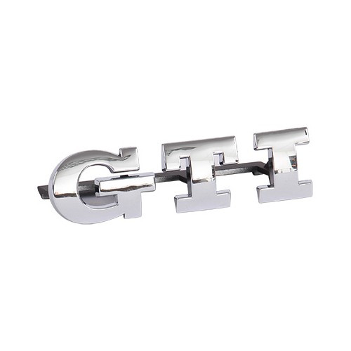 Verchroomde "GTi" badge voor Polo 6N1 grille - C133489