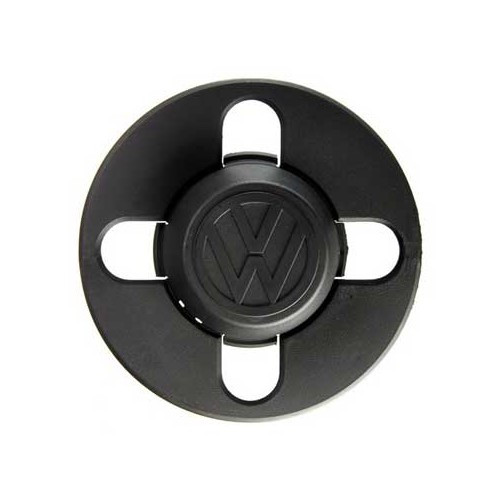  Black plastic VW hub caps for Volkswagen sheet metal wheels - C133543 