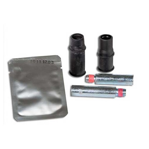  Kit de corrediças metálicas e anéis de borracha para a pinça de travão dianteira direita ou esquerda para VW Golf 1 Sedan Convertible Caddy Scirocco 1 e 2 - C139714 