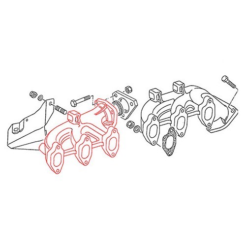  Auspuffkrümmer der Zylinder 1-3 für VW LT von 1978 bis 1996 - C145306 