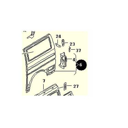  Achterpaneel links voor Transporter T4 - C148846 