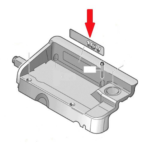 Logo 1.6 16V coprimotore in plastica cromata per VW Golf 4 e Bora 1.6L 16V (05/1999-04/2001) - motori ATN AUS - C170878