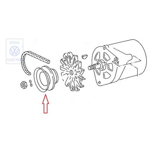  Riemenscheibe Lichtmaschine für Transporter T4 2.4 D / 2.5 - C171580 