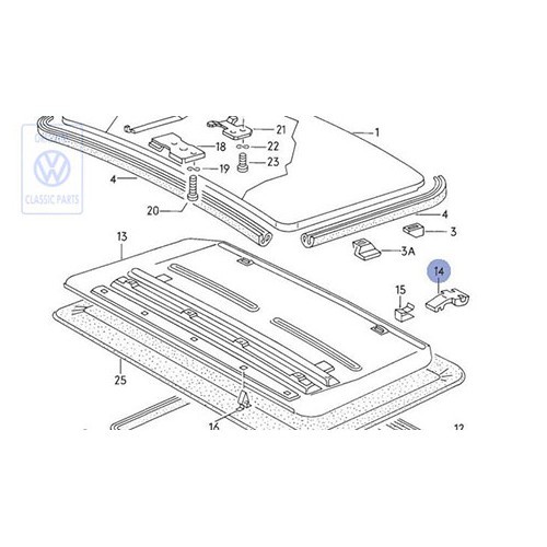  171 877 278 : glide piece - Gleitstueck - C177034 