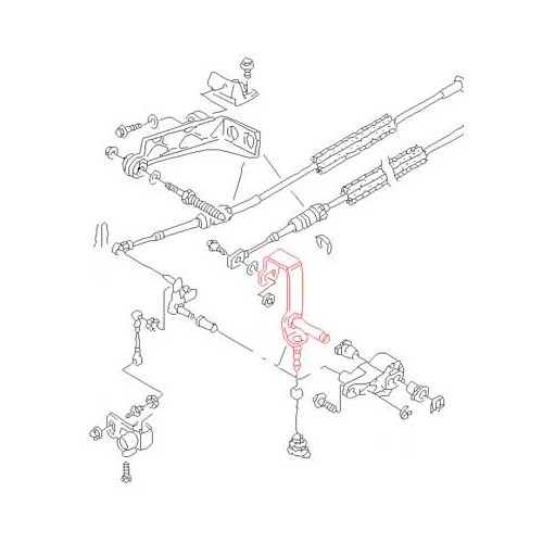 Levier de tringlerie de vitesses pour VW Polo 6N 94 ->97 - C181429