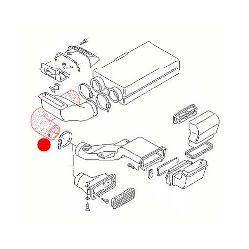  Air intake pipe on stationary heating for Transporter T4, 90 -&gt;96 - C184846 