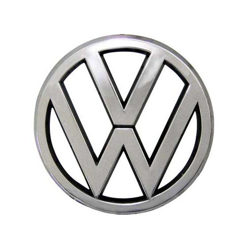 Logótipo da grelha cromada VW 95mm para VW Golf 1 Saloon Cabriolet Caddy e Scirocco (-1987) 