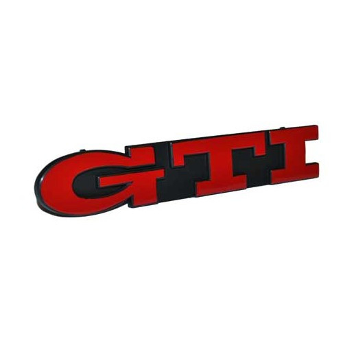     
                
                
    Stemma GTI rosso su griglia radiatore nera 2 strisce per VW Golf 3 GTI 16S (07/1995-08/1997)  - C186229
