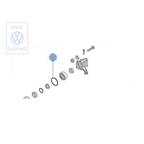  Joint torique de Carters de roulement sur bras arrière oscillant de trompette pour Volkswagen Coccinelle (-07/1967) - C208066 