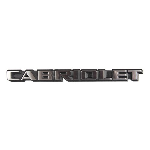     
                
                
    Emblem CABRIOLET für den Kofferraum des Golf 1 Cabriolet (1987-1993) - Version USA - C210601
