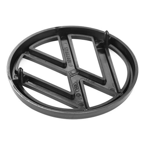 Griglia nera con logo VW da 95 mm per VW Golf 1 Berlina Cabrio Caddy Jetta 1 e Scirocco (-1987) - C211114