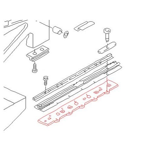  Piastra di fissaggio per sedile interno sinistro per VW Transporter T4 1999-2003 - C211381 