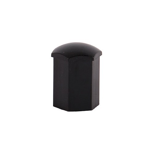  Cache long pour vis de roue plastique noir 17 mm - C220036 