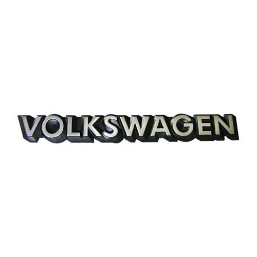  Verchromtes VOLKSWAGEN-Heckemblem auf schwarzem Hintergrund für VW Golf 1 Cabriolet Golf 2 Jetta 2 Polo 2 86C Passat B2 und Scirocco 2 - C223333 