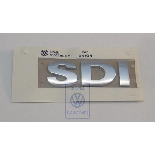 Emblema adesivo cromado da bagageira SDI para VW Golf 5 2.0 SDI (01/2004-06/2008)  - C226468 