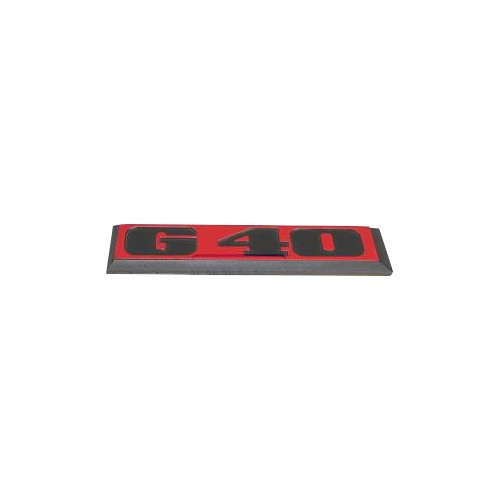 G40 black adhesive badge on red background for VW Polo 2 86C GT G40 (09/1985-09/1989)  - C246982