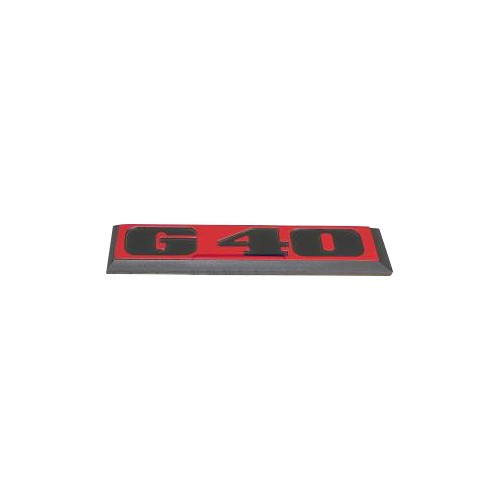 G40 zwarte zelfklevende badge op rode achtergrond voor VW Polo 2 86C GT G40 (09/1985-09/1989)  - C246982