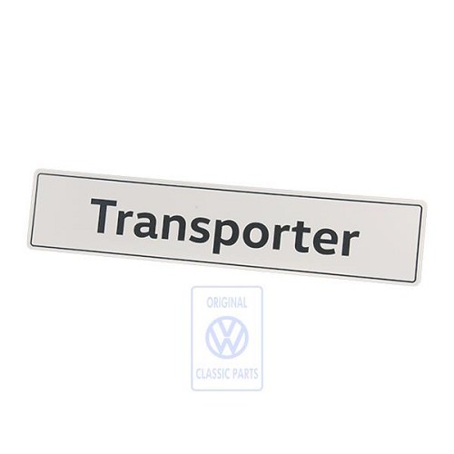 Placca decorativa in formato targa, scritta "Transporter" - C261922