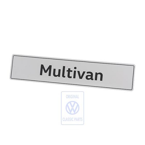 Decorative plate with 'Multivan' lettering, registration plate format - C261925