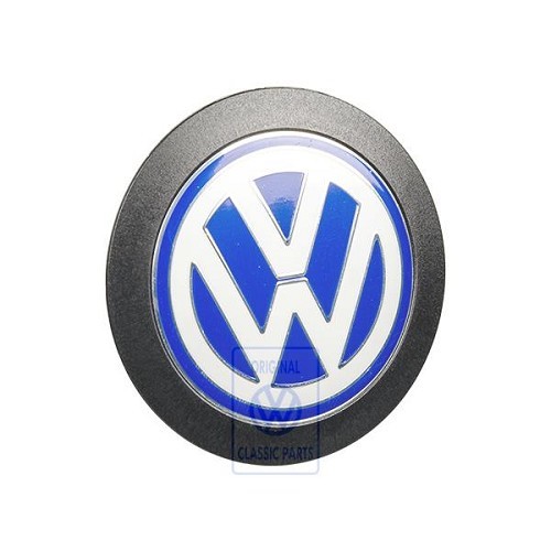  Tampa do motor em plástico com logótipo VW azul e branco para VW Golf 4 Bora Caddy 2 Lupo Passat B5 Polo 6N e Transporter T4 (1995-2005) - C266329 