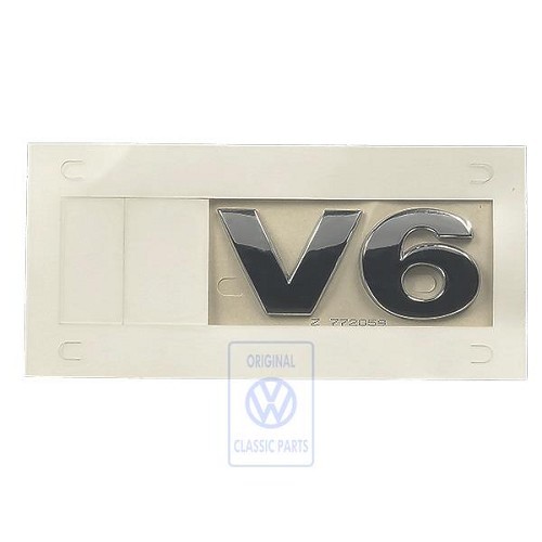  Klebemittel Emblem V6 verchromt Motorabdeckung für VW Golf 5 R32 (08/2005-06/2008)  - C266980 