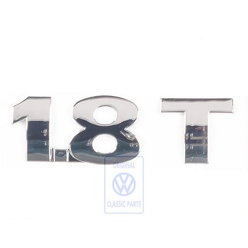  Emblema adesivo da porta traseira ou porta-malas cromado 1.8T para VW Bora Sedan e Variant 1.8T (05/2000-05/2005) - C267526 