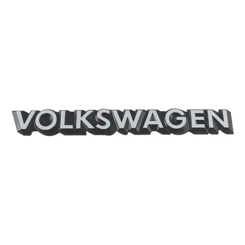 Weißes VOLKSWAGEN-Heckemblem auf schwarzem Hintergrund für VW Golf 2 Jetta 2 und Polo 2 86C (10/1981-09/1990) - C267817