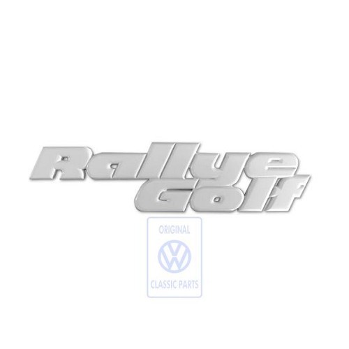 RALLYE GOLF adhesive emblem in primer for rear panel of VW Golf 2 G60 RALLYE (05/1989-01/1991) - C270139