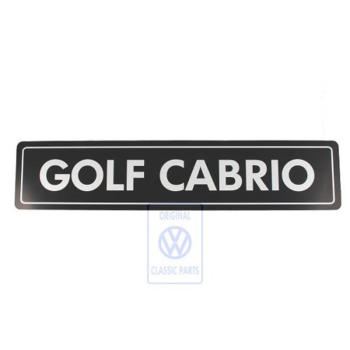     
                
                
    Targa con scritta Golf Cabrio - C270154
